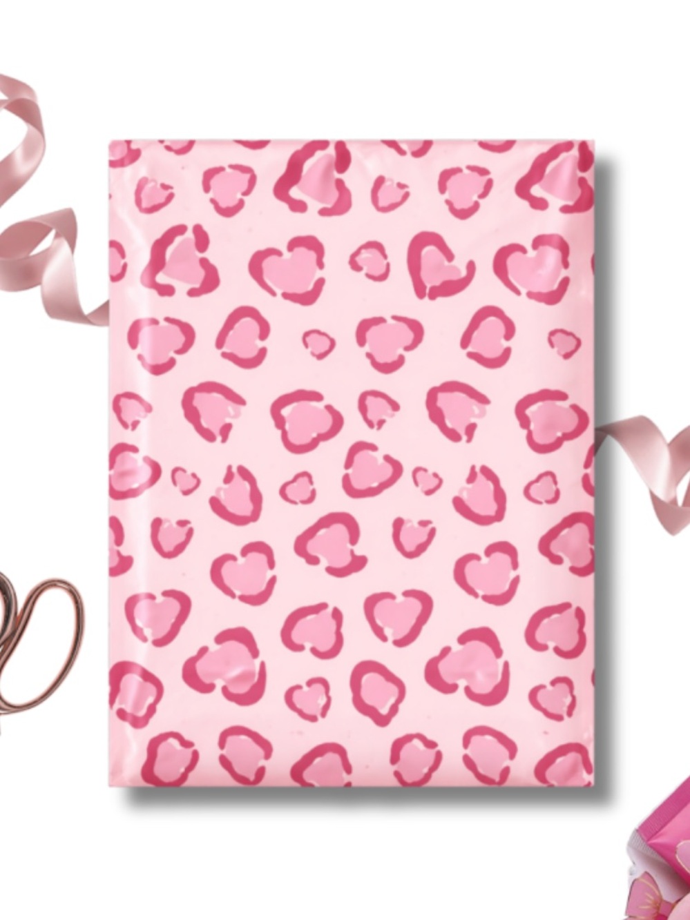 20- 14.5x19 pink cheetah polymailers